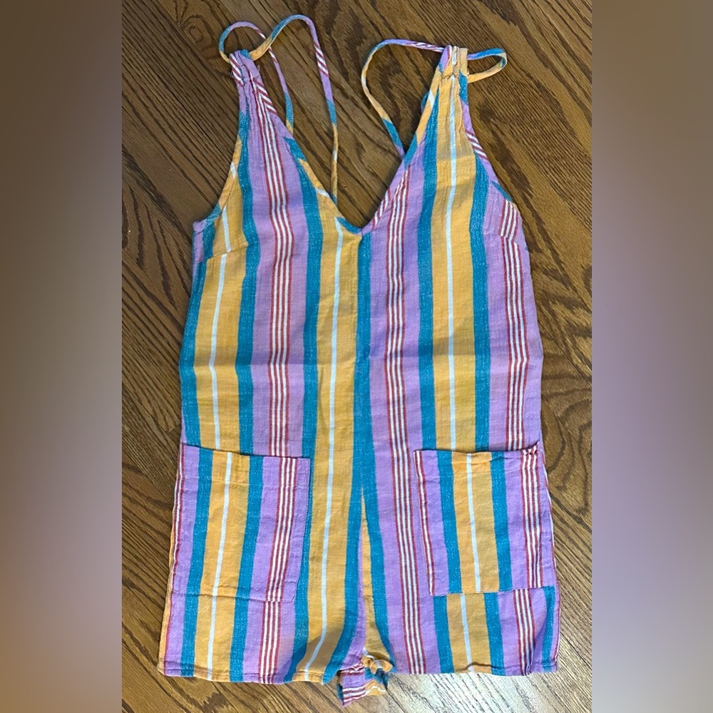 TopShop striped one piece shorts jumper